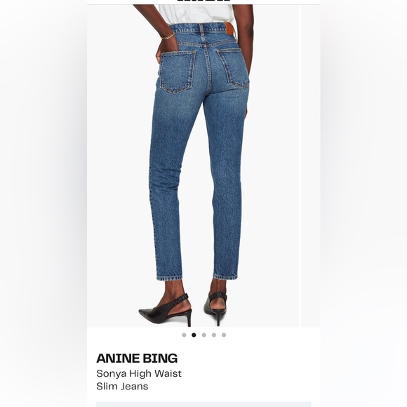 Anine Bing Sonya High Waist Slim Jeans - Picture 16 of 16